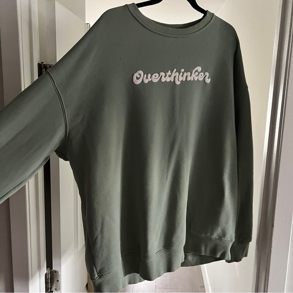 Overthinker Green Sweatshirt